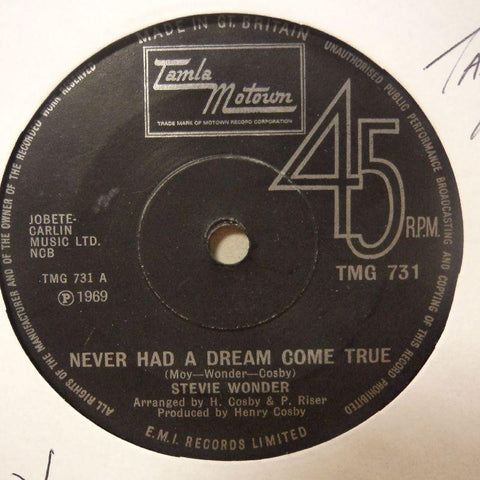 Stevie Wonder-Never Had A Dream Come True/ Somebody Knows-Tamla Motown-7" Vinyl