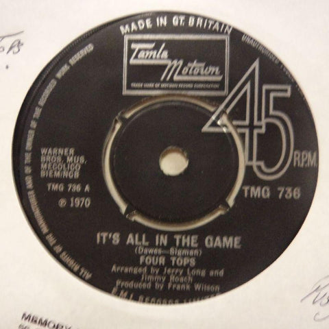 The Four Tops-It's All In The Game/ Love Is The Answer-Tamla Motown-7" Vinyl