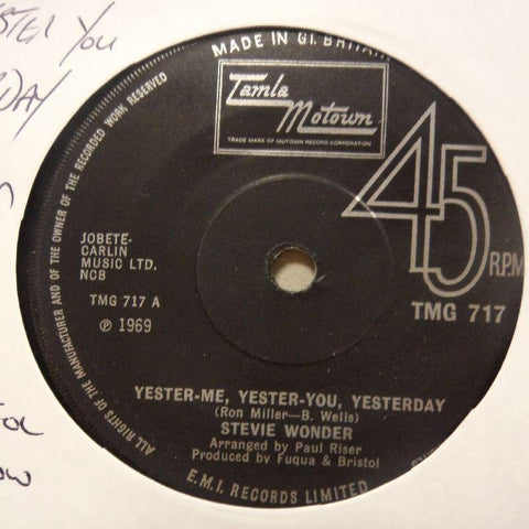 Stevie Wonder-Yester-Me, Yester-You/ I'd Be A Fool-Tamla Motown-7" Vinyl
