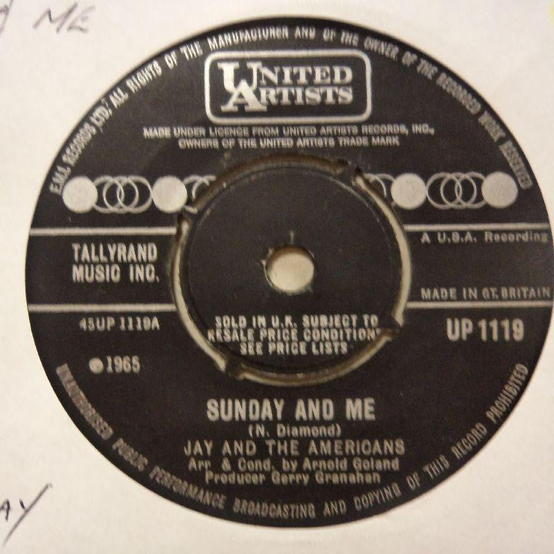 Jay & The Americians-Sunday & Me/ Through This Doorway-United Artist-7" Vinyl