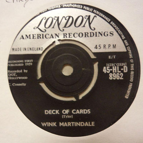 Wink Martindale-Deck Of Cards/ Now You Know How It Feels-London-7" Vinyl
