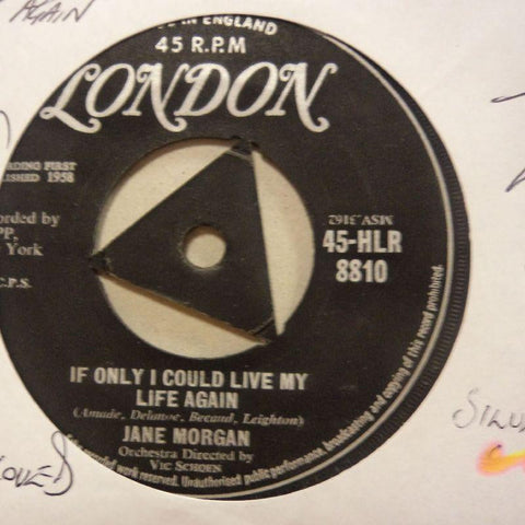 Jane Morgan-If Only I Could Live My Life Again/ To Love & Be Loved-London-7" Vinyl