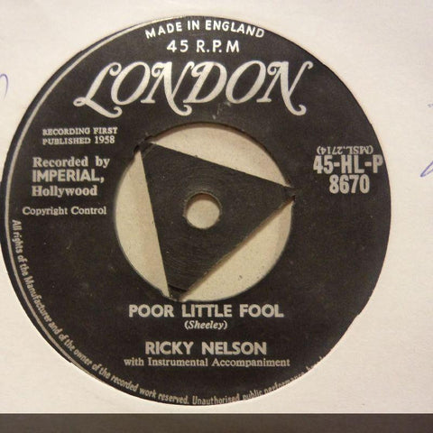 Ricky Nelson-Poor Little Fool/ Don't Leave Me This Way-London-7" Vinyl