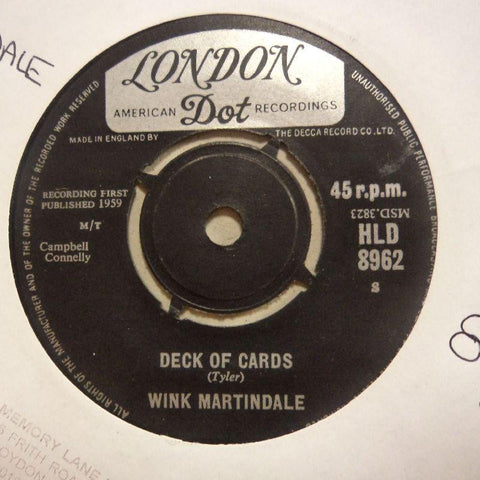 Wink Martindale-Deck Of Cards/ Now You Know How It Feels-London-7" Vinyl