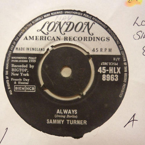 Sammy Turner-Always/ Symphony-London-7" Vinyl