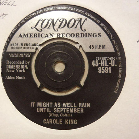 Carole King-Rain Until September/ Nobody's Perfect-London-7" Vinyl