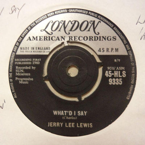 Jerry Lee Lewis-What'd I Say/ Livin' Lovin-London-7" Vinyl