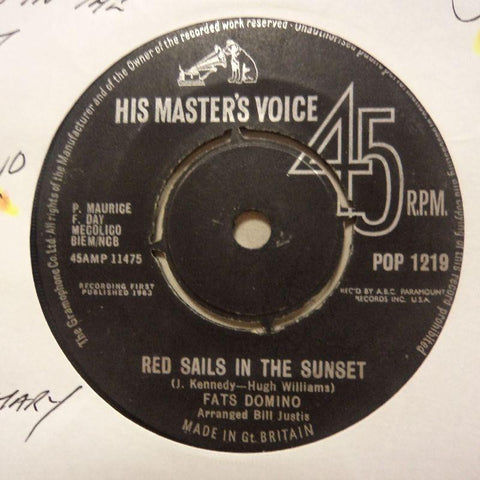 Fats Domino-Red Sails In The Sunset/ Song For Rosemary-HMV-7" Vinyl
