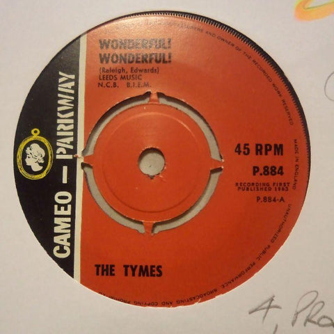 The Tymes-Wonderful Wonderful/ Come With Me The Sea-Cameo Parkway-7" Vinyl