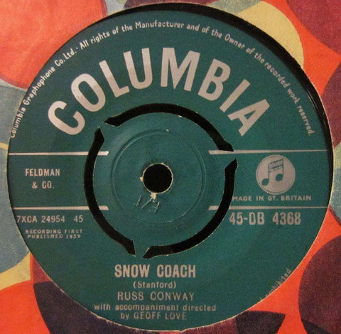 Russ Conway-Snow Coach-Columbia-7" Vinyl