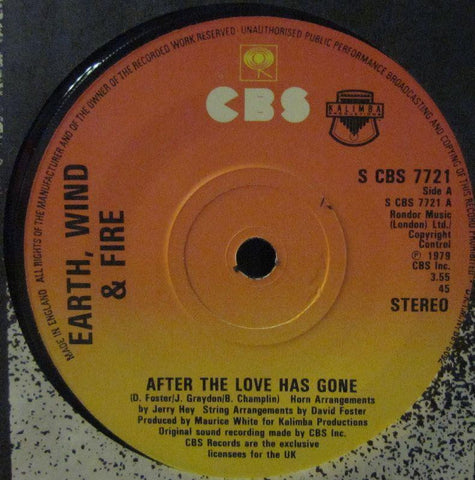 Earth Wind & Fire-After The Love Has Gone-CBS-7" Vinyl
