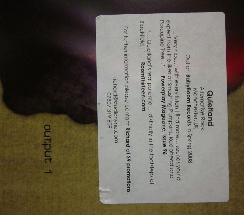 Quietland-Output 1-Studio Nyne-CD Album