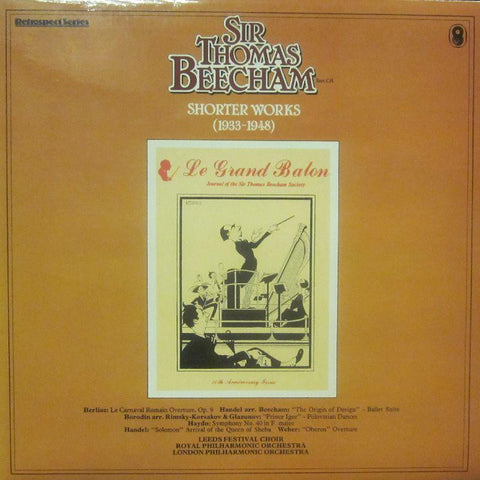 Sir Thomas Beecham-Shorter Works-World Record Club-Vinyl LP