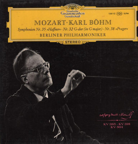 Mozart-Symphonies Nr.32, 35 & 38 Bohm-Deutsche Grammophon-Vinyl LP