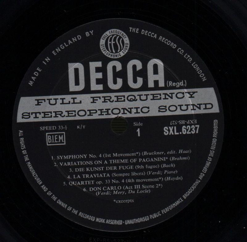 Decca Stereo Sampler Album 1966-Decca-Vinyl LP-VG/Ex