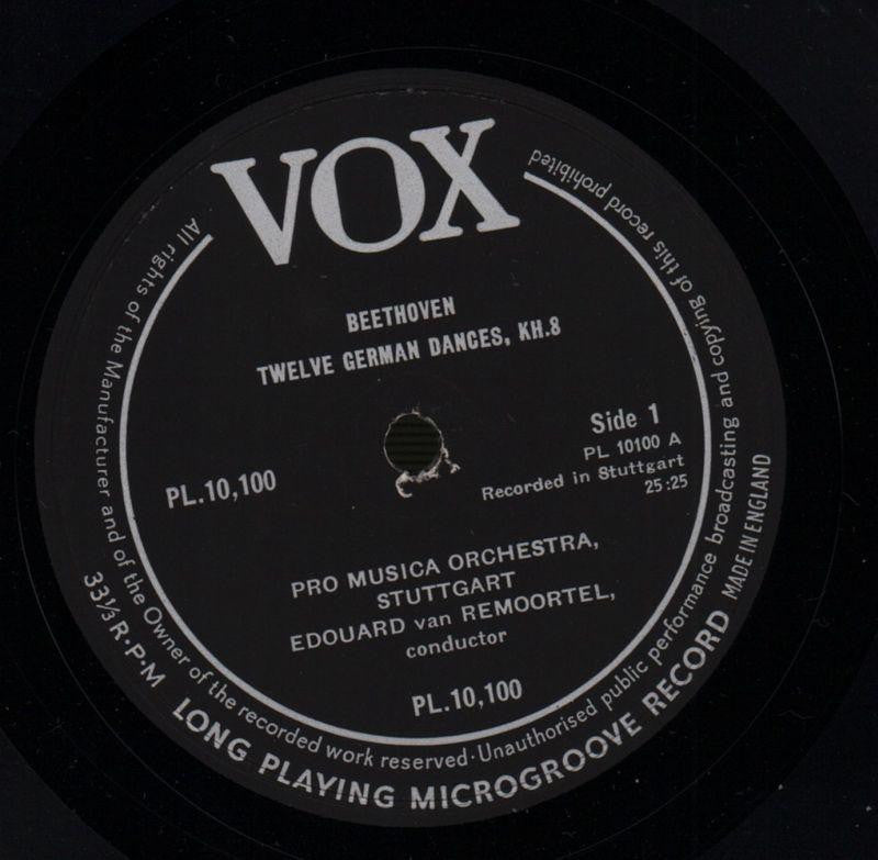 12 German Dances Pro Musica/Remoortel-VOX-Vinyl LP-VG/Ex