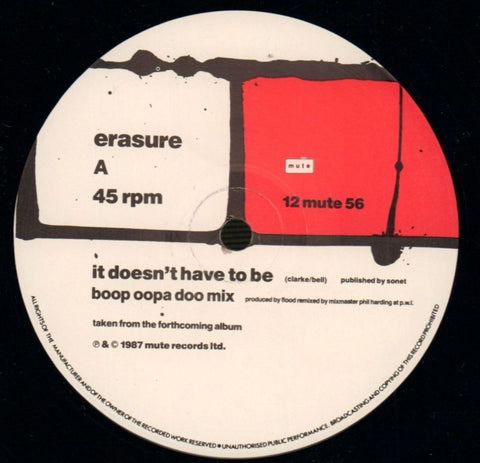 It Doesn€™t Have To Be-Mute-12" Vinyl-NM/VG