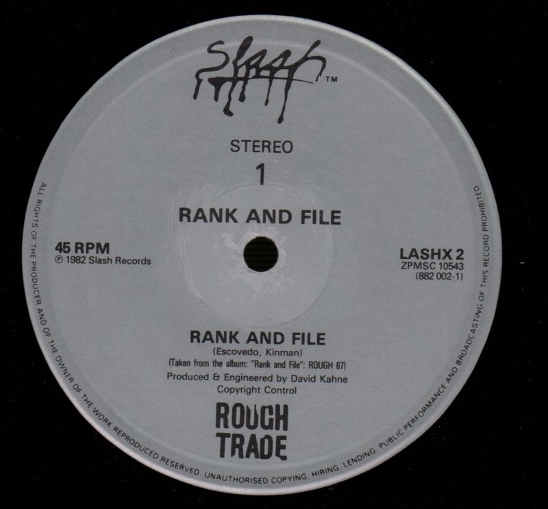 Rank And File-Rough Trade-12" Vinyl-VG/VG