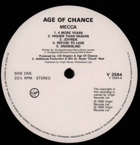 Age Of Chance-Virgin-Vinyl LP-VG/VG