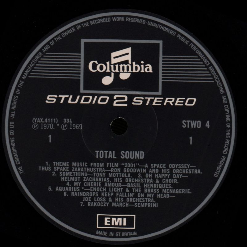 Total Sound Sampler-Columbia-Vinyl LP-VG/Ex