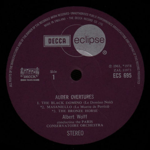 Auber Overtures-Decca-Vinyl LP-VG+/Ex