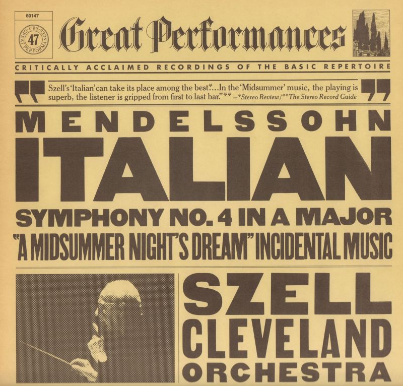Italian Symphony No.4 In A Major-CBS-Vinyl LP