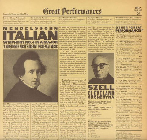Italian Symphony No.4 In A Major-CBS-Vinyl LP-NM-/Ex