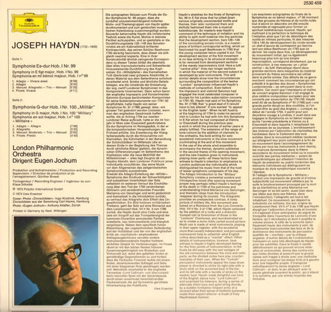 Symphonien Nr. 99-Deutsche Grammophon-Vinyl LP-Ex/Ex