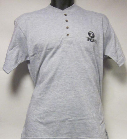 Trojan-Grey Trojan Logo-Unisex-Small-T Shirt
