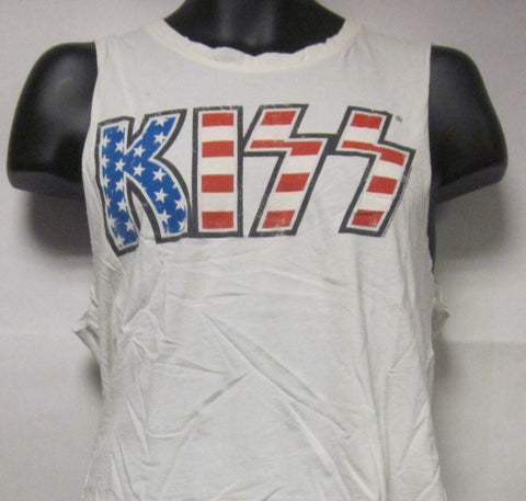 Kiss Vest White Vest Top-Unisex-One Size-T Shirt