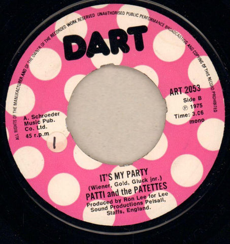 Bill-Dart-7" Vinyl-VG/VG+
