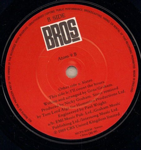 Sister-CBS-7" Vinyl P/S-Ex-/NM