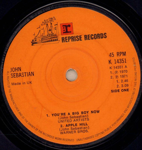 John Sebastian-You're A Big Boy Now-Reprise-7" Vinyl