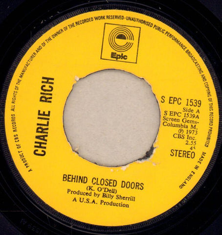 Charlie Rich-Behind Closed Doors-Epic-7" Vinyl