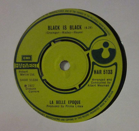 La Belle Epoque-Black Is Black-Harvest-7" Vinyl