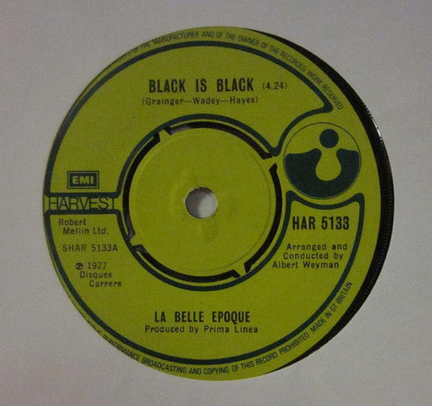 La Belle Epoque-Black Is Black-Harvest-7" Vinyl