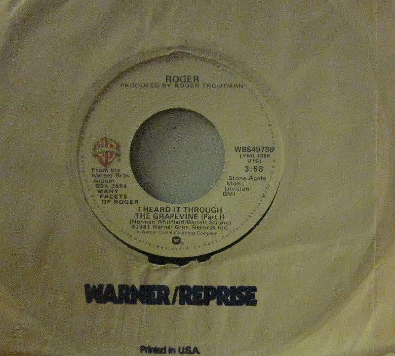 Roger-I Heard It Through The Grapevine-Warner Bros-7" Vinyl