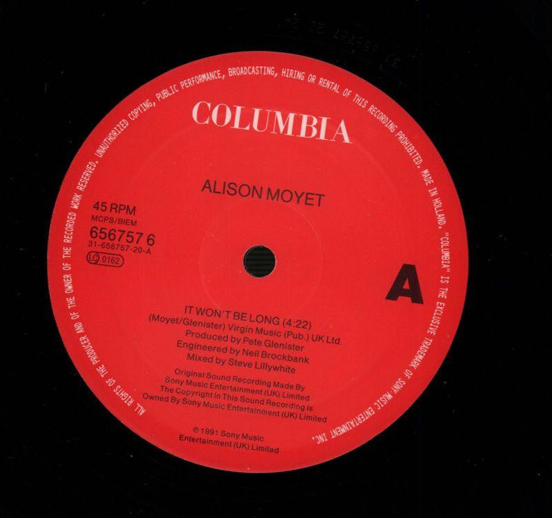 It Won't Be Long-Columbia-12" Vinyl P/S-VG/NM