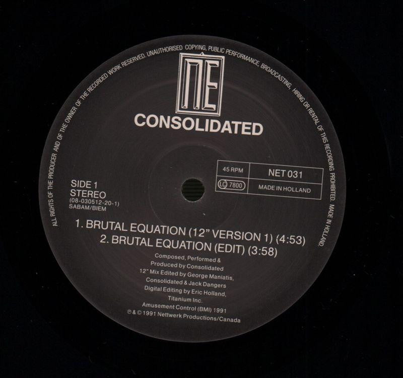 Brutal Equation-Nettwerk-12" Vinyl P/S-VG+/NM