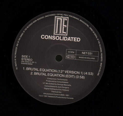 Brutal Equation-Nettwerk-12" Vinyl P/S-VG+/NM
