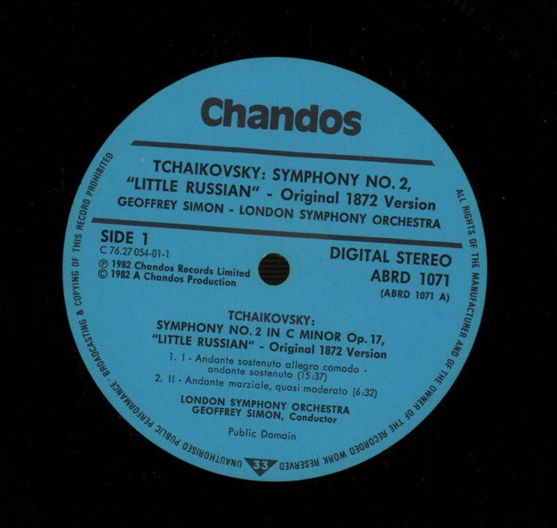 Symphony No.2 Geoffrey Simon LSO-Chandos-Vinyl LP Gatefold-VG+/Ex+