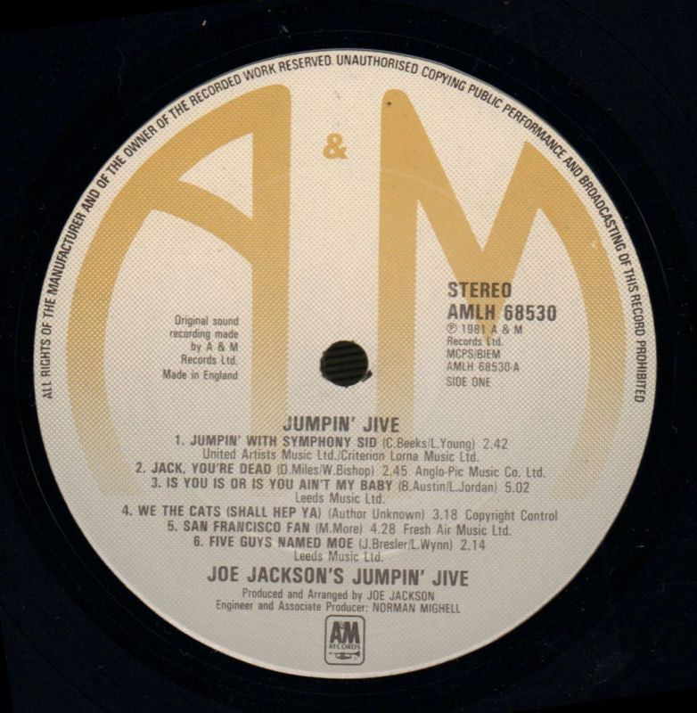 Jumpin' Jive-A&M-Vinyl LP-VG/VG