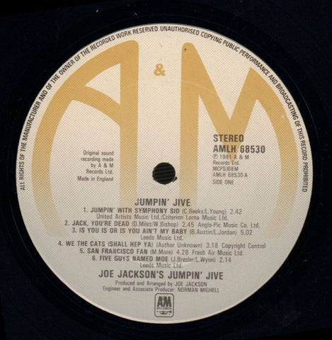 Jumpin' Jive-A&M-Vinyl LP-VG/VG