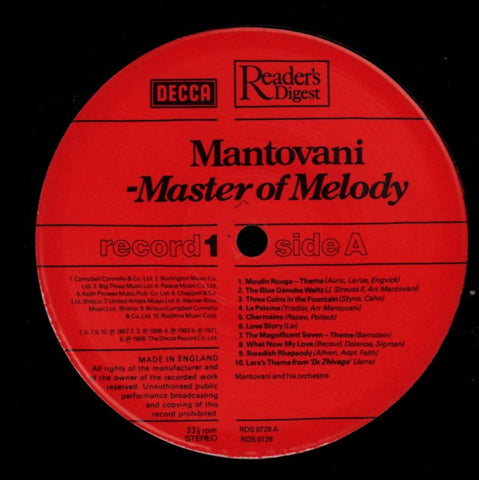 Master Of Melody-Reader's Digest-2x12" Vinyl LP Gatefold-VG/VG