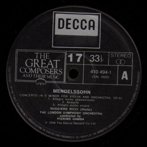 Violin Concerto-Claudio Abbado-Decca-Vinyl LP-Ex/NM