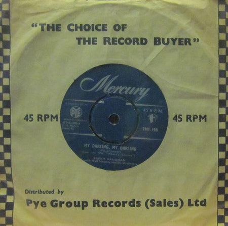 Sarah Vaughan-My Darling My Darling-Mercury-7" Vinyl