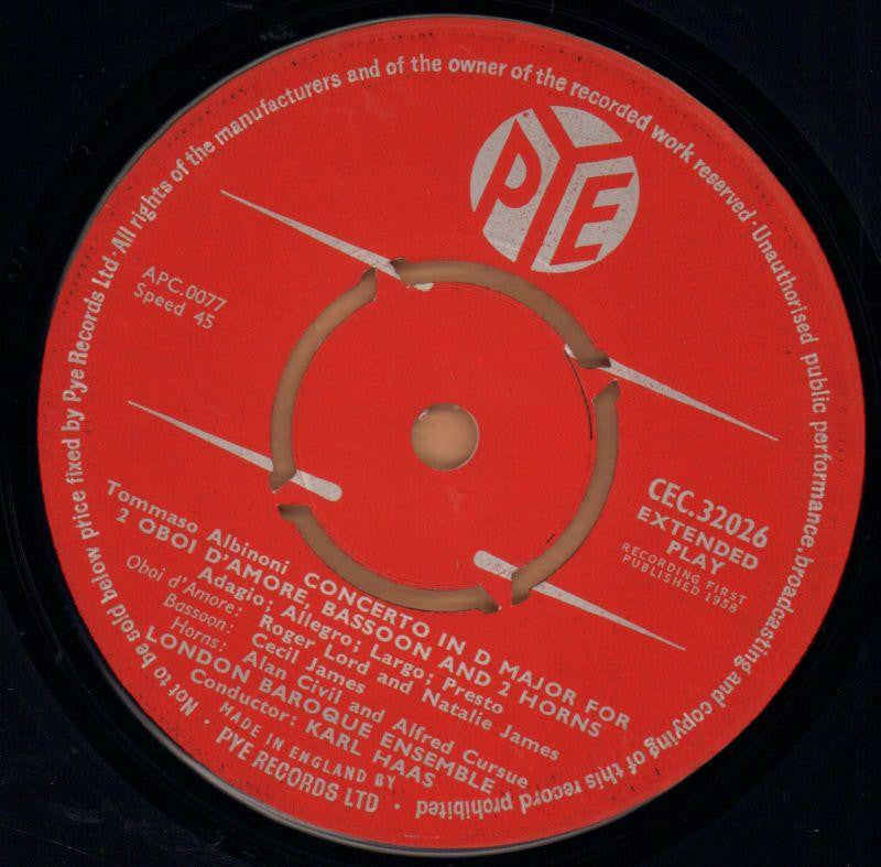 Concerto For Two Oboi EP-Pye-7" Vinyl P/S-VG+/NM