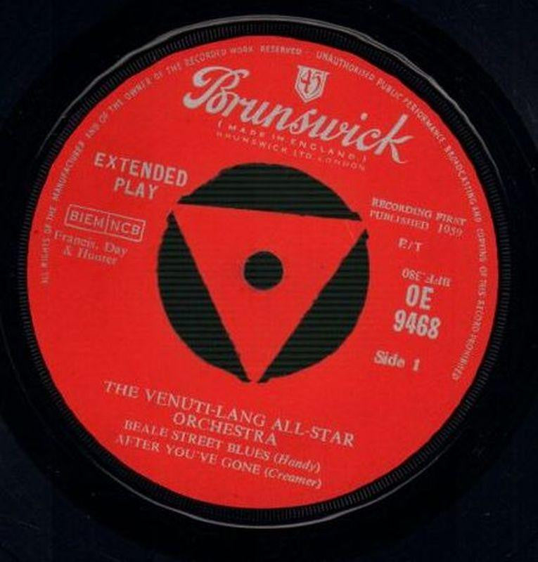 Lang All Stars Orchestra-Beale Street Blues / Farewell Blues-Brunswick-7" Vinyl P/S-VG/VG+