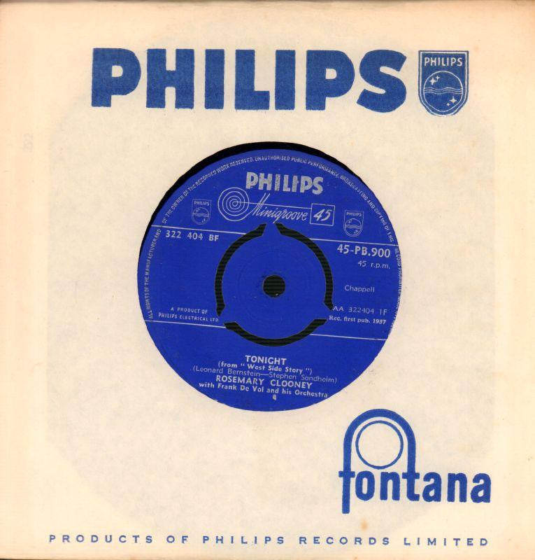 Rosemary Clooney-Tonight / Come Rain Or Shine-Philips-7" Vinyl