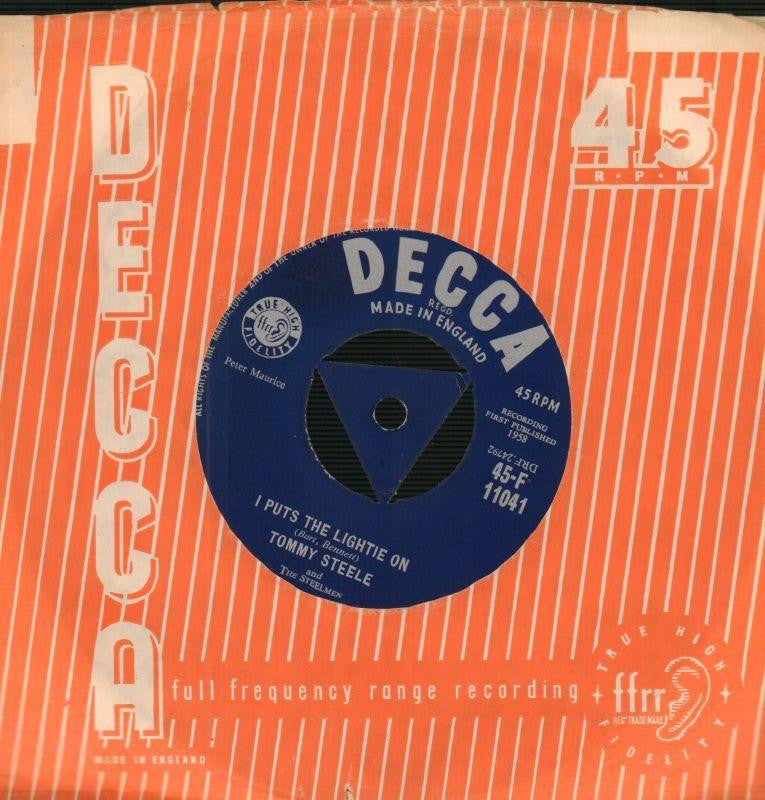The only Man On The Island / I Puts The Lights On-Decca-7" Vinyl-VG/VG+